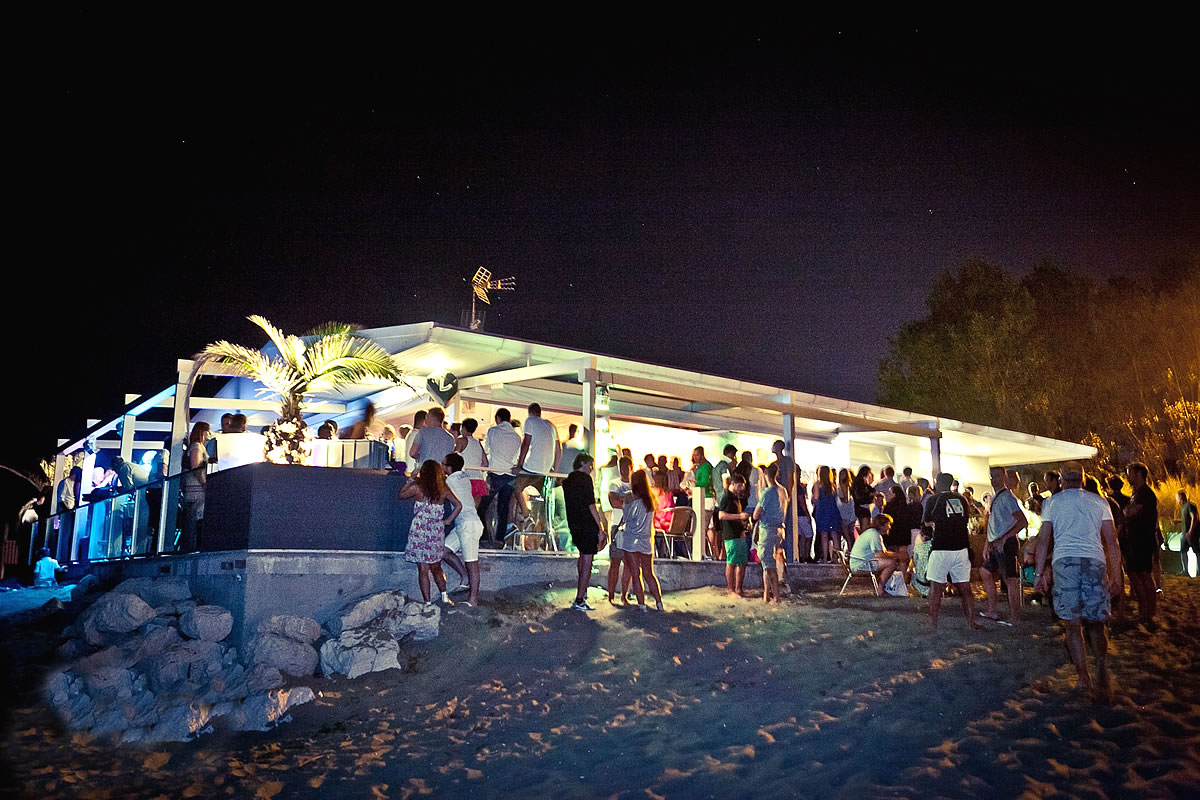 Beach party Punta Faro, close to the lighthouse of Lignano