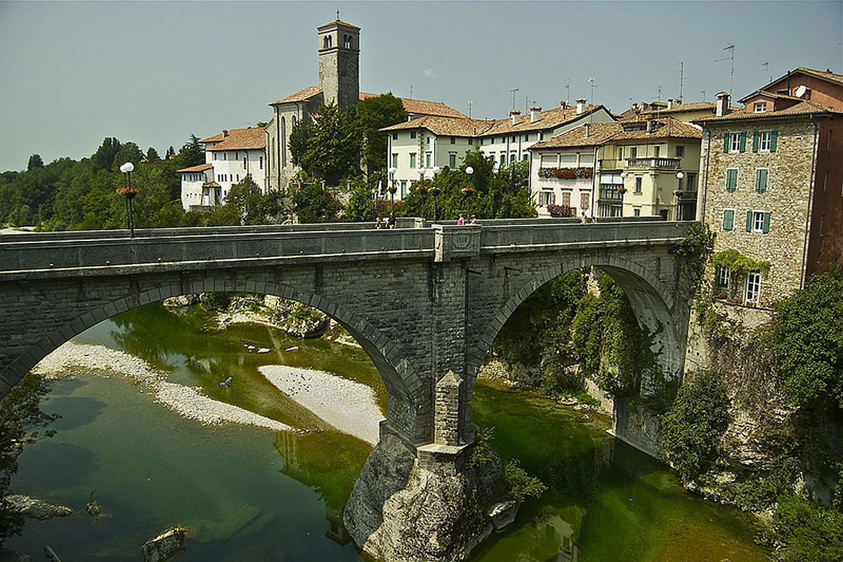 Cividale view of the city - ponte del Diavolo, Devil's Bridge