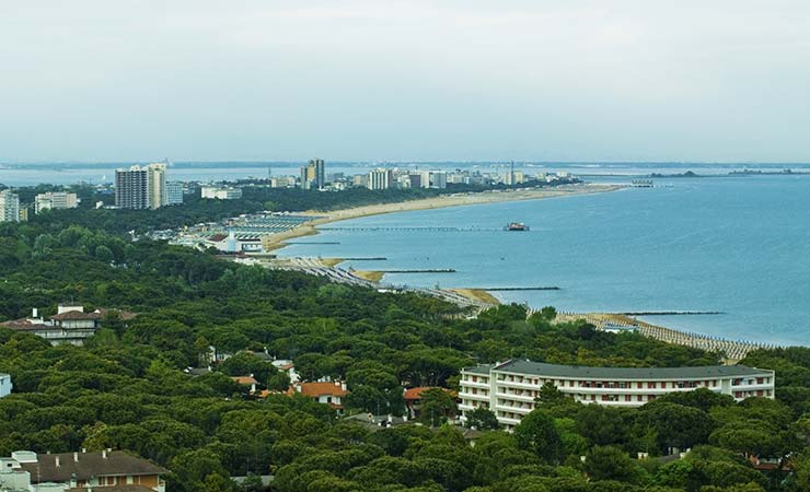 Panoramic view from the sky Lignano Riviera
