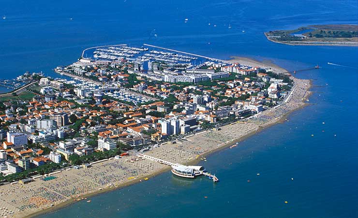 Panoramic view from the sky Lignano Sabbiadoro