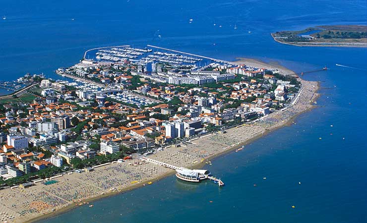 Panoramic view from the sky Lignano Sabbiadoro