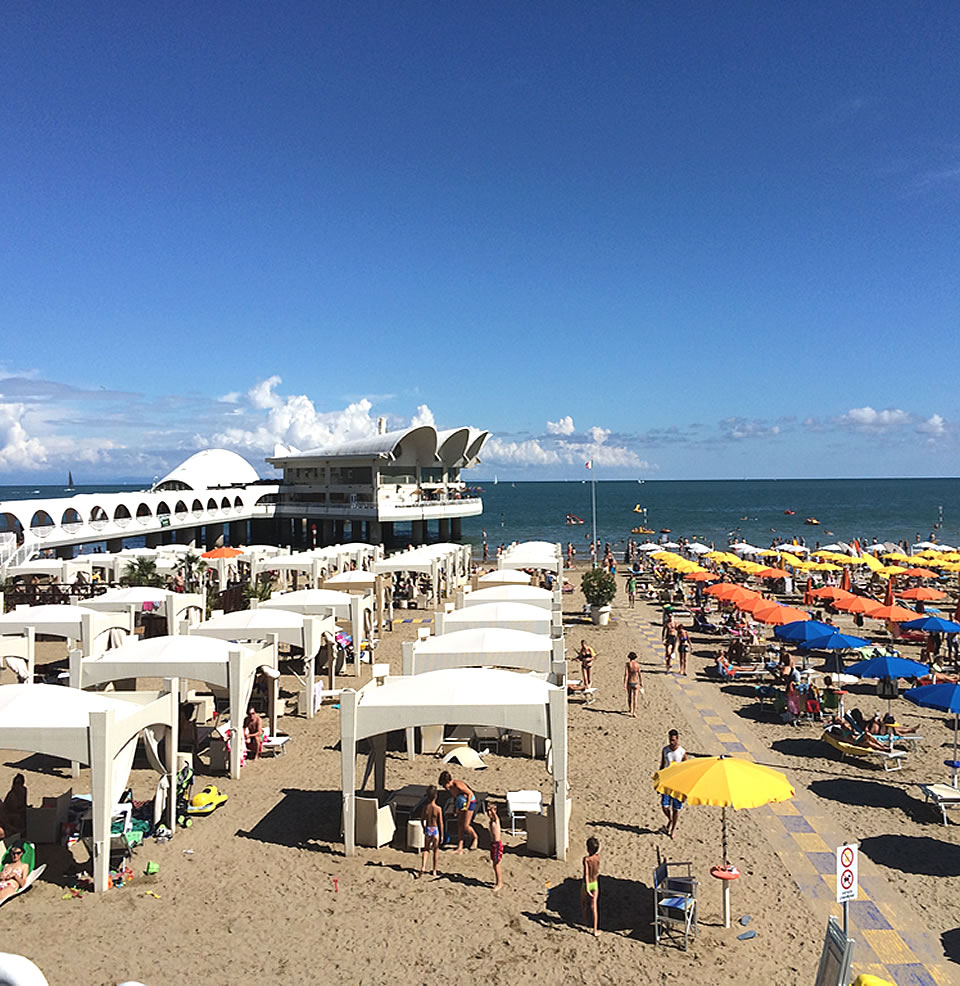 The beach of Lignano